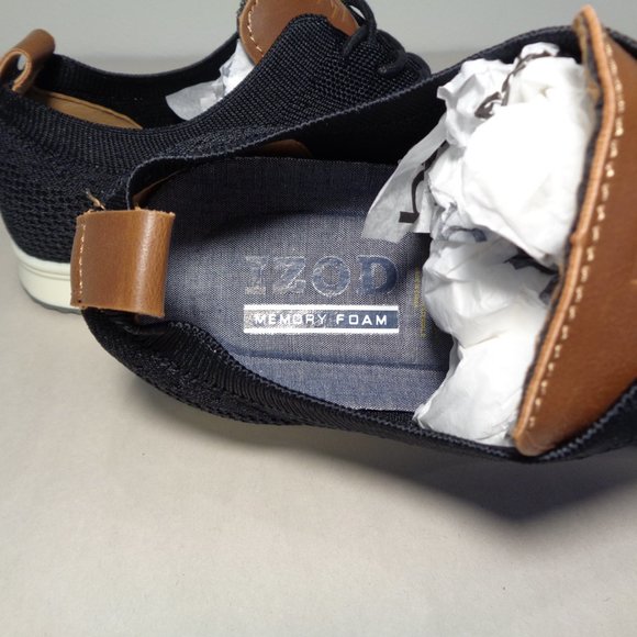 Izod Size 9 M BREEZE Black Fabric Oxfords New Men\'s Shoes main image 5